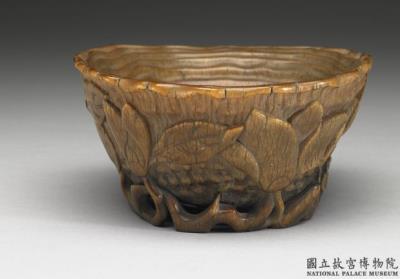 图片[2]-Carved rhinoceros horn washer with flowers and fruits decoration, Late Ming dynasty-China Archive